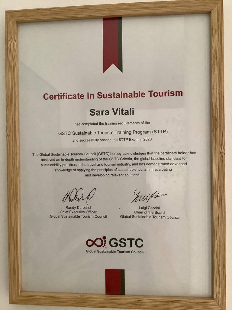 GSTC exam certification Sara Vitali